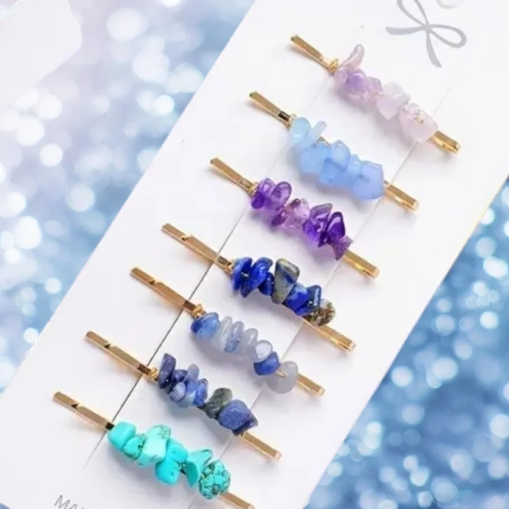 7 Pc Gemstone Bobby Pin set!